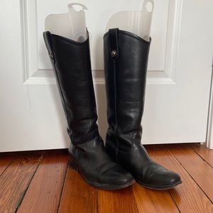 Black leather Frye Melissa boots size 6